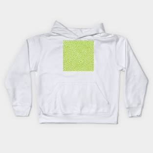 Bohemian Texture / Hand Drawn Shapes on Vibrant Green Kids Hoodie